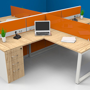 Mesa para oficina con ala. Mobiliarios escolar y para oficina. Aulamobel