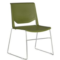 Silla visitante asiento y respaldo en polipropileno en colores blanco, negro, verde o gris