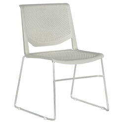 Silla visitante asiento y respaldo en polipropileno en colores blanco, negro, verde o gris