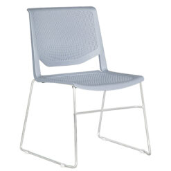 Silla visitante asiento y respaldo en polipropileno en colores blanco, negro, verde o gris